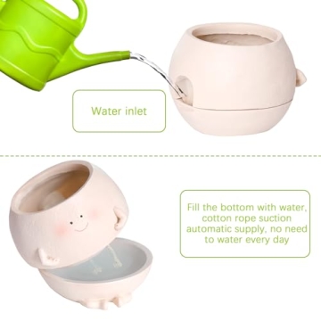 Smiley Face Self-Watering Planter - Perfect Gift for All Occasions