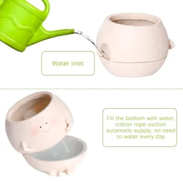 Smiley Face Self-Watering Planter - Perfect Gift for All Occasions
