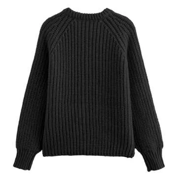 SeeLuNa Crochet Cardigan Sweaters for Women Tops Chunky Knitted Crew Neck Long Sleeve Button Down Jackets Open Front Coat