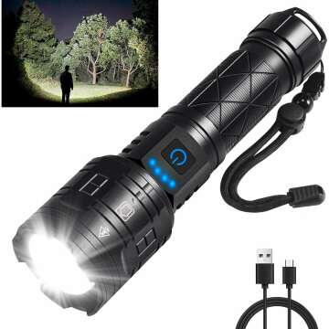High Lumens Tactical Flashlight | 990000LM Waterproof
