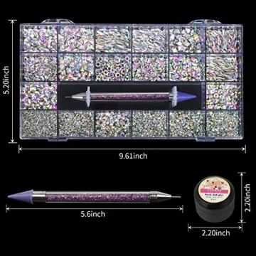 Artdone 3830pcs Nail Art Rhinestones for Creative Crafts