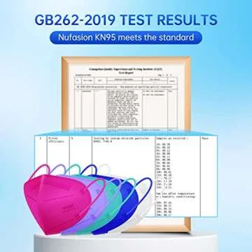 KN95 Face Masks for Adults - 30pcs Colored KN95 Masks Cup Safety Breathable 5 Ply Filtration Rate ?...