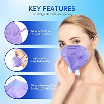 Colorful KN95 Face Masks - 30pcs with 95% Filtration