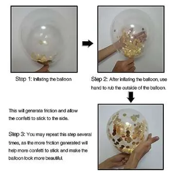 Mayen 50 Pcs 12 Inches Black Gold White Balloons Set, Black Marble Balloons, Gold Metallic and Gold Confetti Balloons, Birthday Party Decorations, New Years Eve Decorations, Graduation Balloons