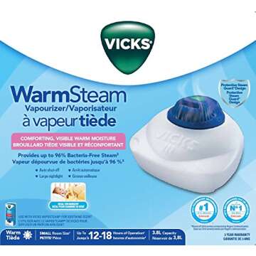 Vicks Nursery 1 Gallon Vaporizer with Night-Light Warm Steam Vaporizer for Baby Room