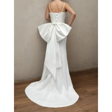 Elegant Saqulopr Big Bow for Wedding Dresses with 100cm Tail