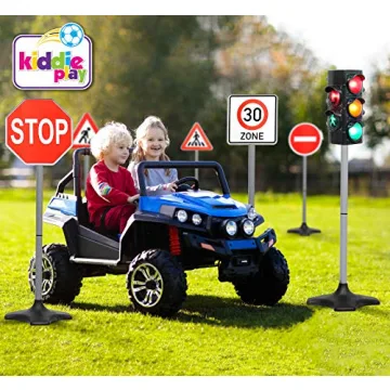 Kiddie Play Traffic Light Toys with 5 Street Signs for Kids