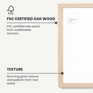 Elegant Solid Oak Wood Picture Frame - Versatile 20x20