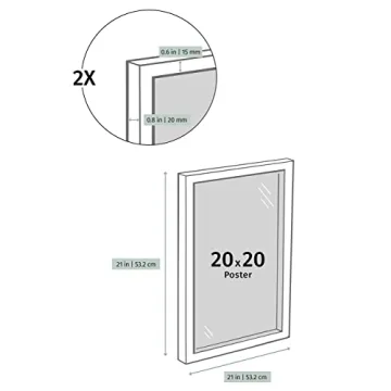 Elegant Solid Oak Wood Picture Frame - Versatile 20x20