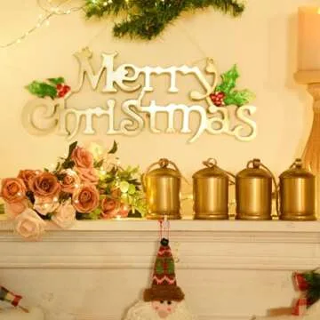 Vuskly Vintage Gold Christmas Bells Set - Perfect Decor