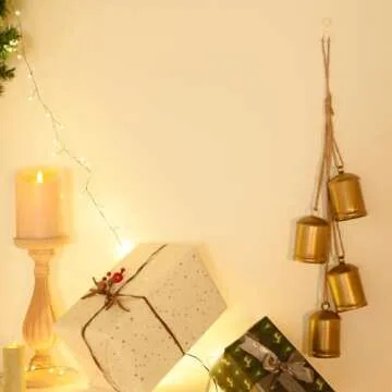 Vuskly Vintage Gold Christmas Bells Set - Perfect Decor