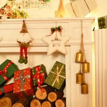 Vuskly Vintage Gold Christmas Bells Set - Perfect Decor