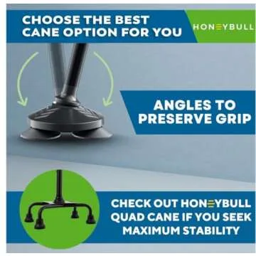 HONEYBULL Walking Cane - Adjustable & Foldable for Adults
