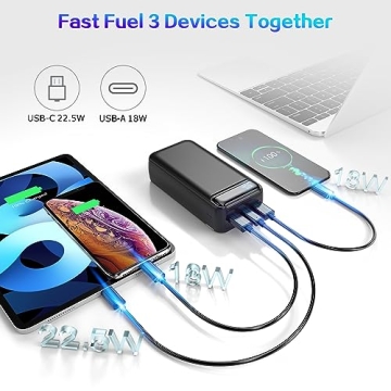 POIYTL 50000mAh Fast Charging Power Bank with Flashlight