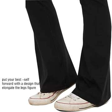 Women’s Bootcut Yoga Pants - Flare Leggings for Women High Waisted Crossover Workout Lounge Bell Bottom Jazz Dress Pants Brown