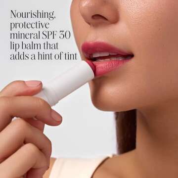 COOLA Organic Mineral Sunscreen Tinted Lip Balm, Lip Care for Daily Protection, Broad Spectrum SPF 30, Firecracker, 0.15 Fl Oz
