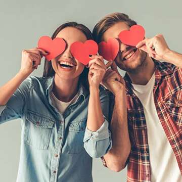 Ruisita 32 Pieces Valentine's Day Foam Hearts Large Foam Heart Shapes Non Adhesive Heart for DIY Craft, 6 Inches, 4 Colors