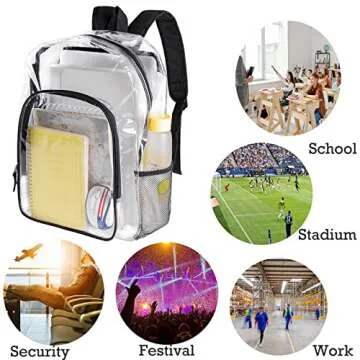 Fomaris Heavy Duty Clear Backpack for School & Work