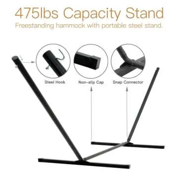 Gafete Hammock with Stand for Two - Beige Comfort