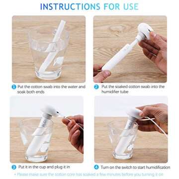 FIGROL Portable Mini Humidifier, Cool Mist Humidifier Travel Air Humidifier for Travel Office Hotel Household Without Water Bottle