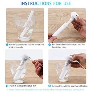 FIGROL Portable Mini Humidifier, Cool Mist Humidifier Travel Air Humidifier for Travel Office Hotel Household Without Water Bottle