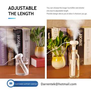 FIGROL Portable Mini Humidifier, Cool Mist Humidifier Travel Air Humidifier for Travel Office Hotel Household Without Water Bottle