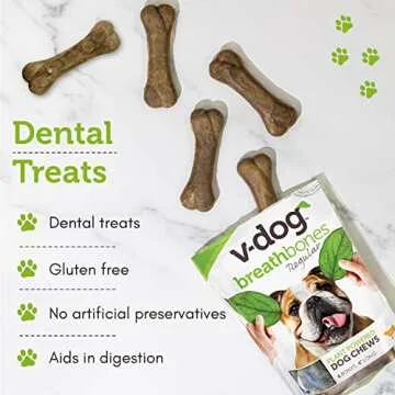 V-dog Vegan Dog Treats for Fresh Breath and Dental Care