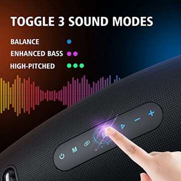 ZEALOT Bluetooth Speakers, 75W Portable Speaker with BassUpTechnology,IPX6 Waterproof Outdoor Speaker with14,400MAh Big Battery,20H Playtime,Stereo,Party,Beach Speakers Bluetooth Wireless