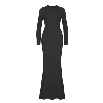 REORIA Sexy Long Sleeve Bodycon Long Dress for Women