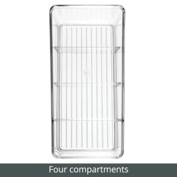 mDesign 4-Section Packet Organizer for Kitchen Storage