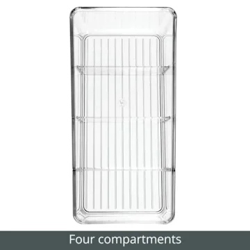 mDesign 4-Section Packet Organizer for Kitchen Storage