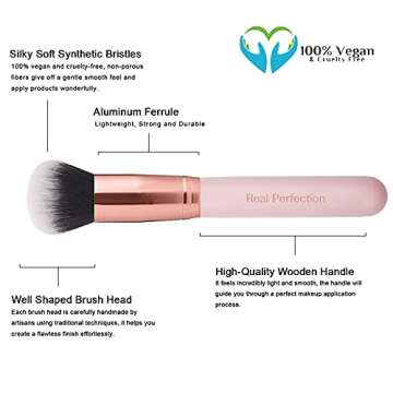 Real Perfection 16pcs Makeup Brushes Set for Flawless Looks
