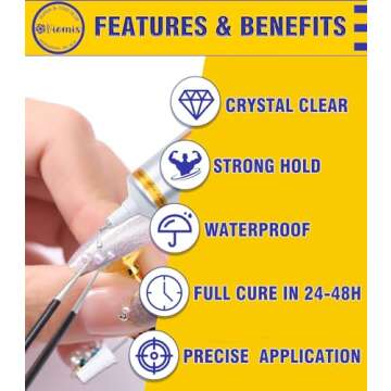 Viomis B7000 Glue 2PCS 15ml/0.5oz, Clear Craft Glue for Jewelry, B7000 Adhesive for Rhinestone Bead,...