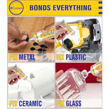 Viomis B7000 Glue 2PCS 15ml/0.5oz, Clear Craft Glue for Jewelry, B7000 Adhesive for Rhinestone Bead, Super Glue with Precision Tips for Cloth Shoe Fabric Cell Phone Screen Repair Metal Stone Nail Art