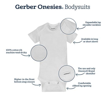 Gerber Baby 15 Piece Onesies Multi Size Pack for Babies