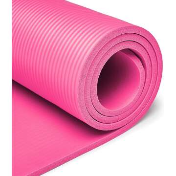 Durable 1/2-Inch Amazon Basics Yoga Mat for Comfort