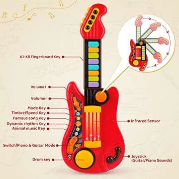 Kids Guitar 2 in 1 Musical Instruments for Children
