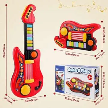 Kids Guitar 2 in 1 Musical Instruments for Children
