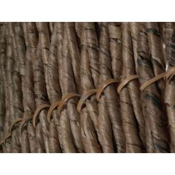 KOUBOO Madras Planter Basket, Plant Container, Tree Planter, Basket Front Door, Decorative Plants Pot, Woven Options for Every Space, Dark Brown, Large