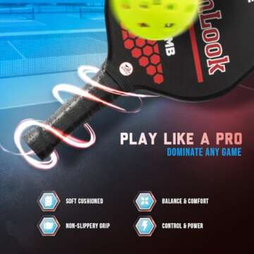 JP WinLook Premium Pickleball Paddles Set – USAPA Pickleball Set - Graphite Carbon Fiber Rackets for Women & Men and Balls for Indoor or Outdoor Play - Racquets, Pickleballs & Carry Bag