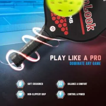 JP WinLook Premium Pickleball Paddles Set – USAPA Pickleball Set - Graphite Carbon Fiber Rackets for Women & Men and Balls for Indoor or Outdoor Play - Racquets, Pickleballs & Carry Bag