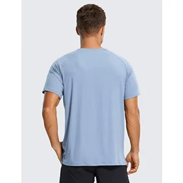 CRZ YOGA Men's Quick Dry Workout Tee - Stylish Comfort