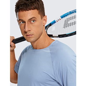 CRZ YOGA Men's Quick Dry Workout Tee - Stylish Comfort