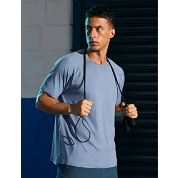 CRZ YOGA Men's Quick Dry Workout Tee - Stylish Comfort
