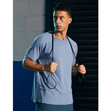 CRZ YOGA Men's Quick Dry Workout Tee - Stylish Comfort
