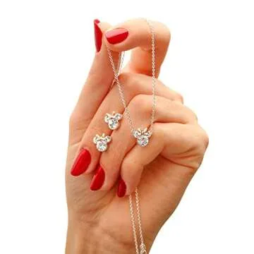 Disney Crystal Minnie Mouse Jewelry Set for All Ages