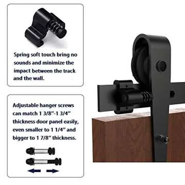 CCJH 4FT Heavy Duty Sliding Barn Door Hardware Kit