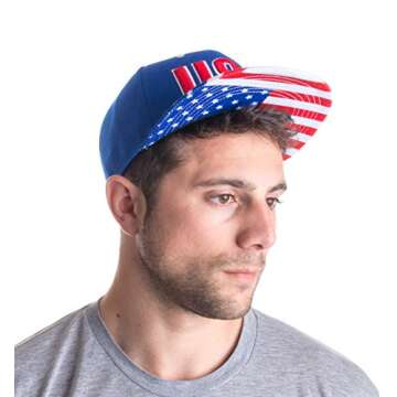 Ann Arbor T-shirt Co. Epic USA American Flag Pride Merica Snapback Hat of Freedom, Liberty, & Justice