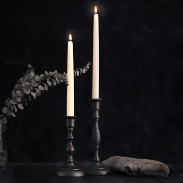 Bluecorn 100% Pure Beeswax Taper Candles - Ivory White