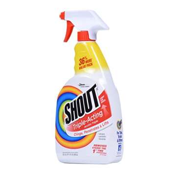 Shout Triple-Acting Laundry Stain Remover Spray Bottle for Everyday Stains, 30 fl oz Value Pack